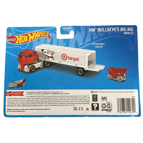 Hot Wheels Bullseye Big Rig Truck Trailer - Picture 7 of 8